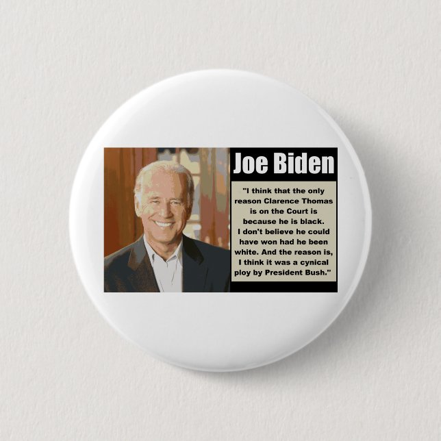 Macaron Rond 5 Cm Joe Biden sur Clarence Thomas (Devant)