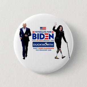 Macaron Rond 5 Cm Joe Biden/ Tammy Duckworth 2020