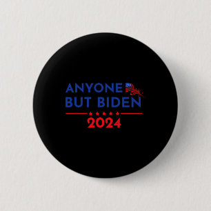 Macaron Rond 5 Cm Joe Biden Tous sauf Biden 2024 Trump 1