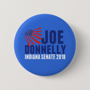 Macaron Rond 5 Cm Joe Donnelly pour le sénat 2018 de l'Indiana