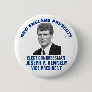Macaron Rond 5 Cm Joe Kennedy pour le vice-président
