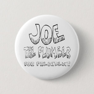 Macaron Rond 5 Cm Joe le plombier pour des pres - bouton