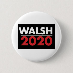Macaron Rond 5 Cm Joe Walsh pour le président 2020