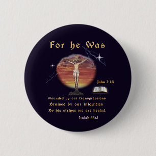 Macaron Rond 5 Cm John 3:16