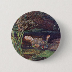 Macaron Rond 5 Cm John Everett Millais Ophélie