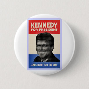 Macaron Rond 5 Cm John F. Kennedy