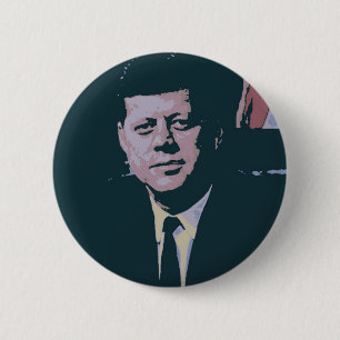 Macaron Rond 5 Cm John F. Kennedy