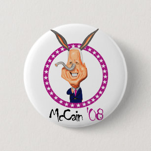 Macaron Rond 5 Cm John McCain'08