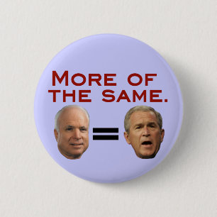 Macaron Rond 5 Cm John McCain = George W. Bush
