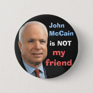 Macaron Rond 5 Cm John McCain n'est pas mon ami