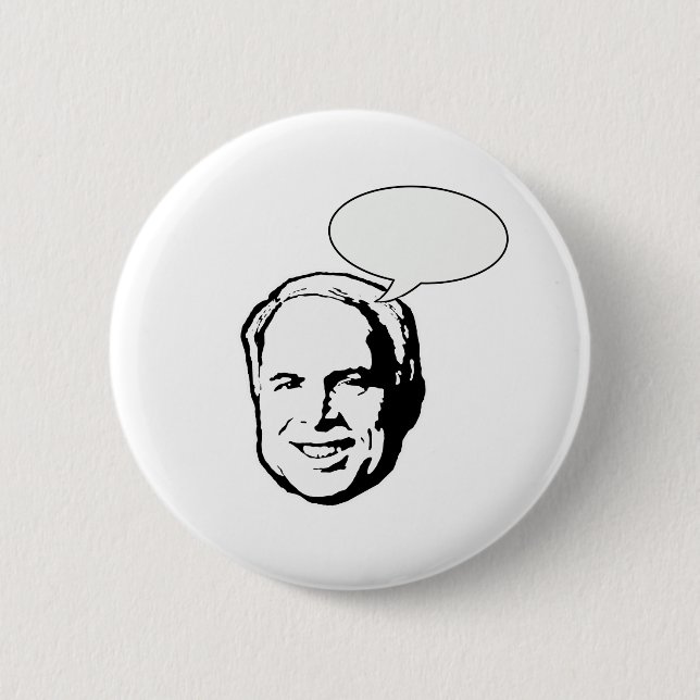 MACARON ROND 5 CM JOHN MCCAIN PENSAIT QUE BUBBLE (Devant)