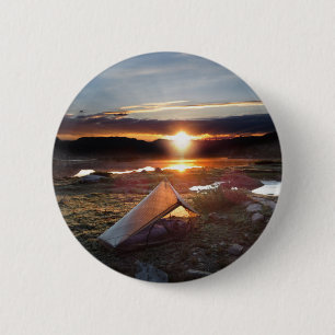 Macaron Rond 5 Cm John Muir Trail Camp Sunrise - Sierra Nevada Mount