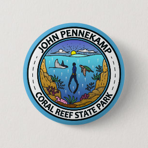 Macaron Rond 5 Cm John Pennekamp Coral Reef State Park Art de voyage