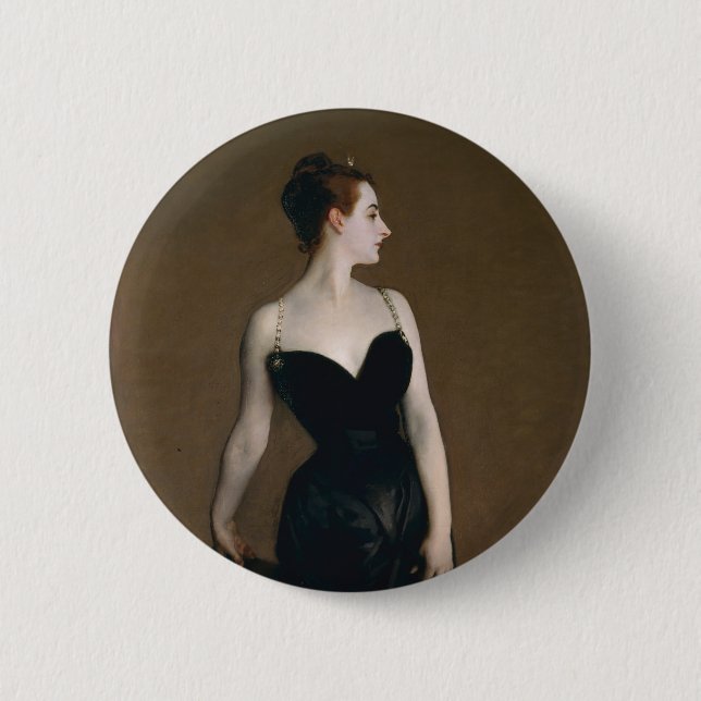 Macaron Rond 5 Cm John Singer Sargent Madame X Classic Portrait (Devant)