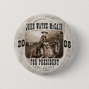 Macaron Rond 5 Cm John Wayne McCain '08