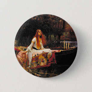 Macaron Rond 5 Cm John William Waterhouse - La Dame de Shalott