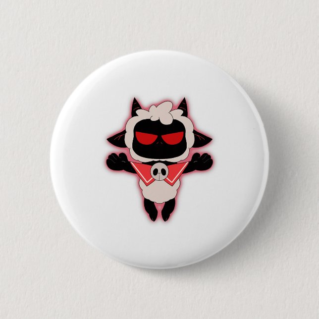 Macaron Rond 5 Cm Join The Cult - Cult Of The Lamb Angry Gamer Cult  (Devant)