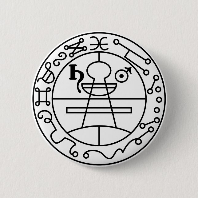 Macaron Rond 5 Cm Joint de Goetia de Solomon (Devant)