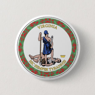 Macaron Rond 5 Cm Joint d'état de la Virginie