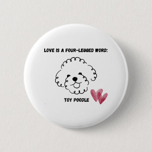 Macaron Rond 5 Cm joli caniche jouet