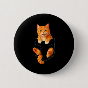 Macaron Rond 5 Cm Joli chat tigré orange drôle chat de poche papa ma