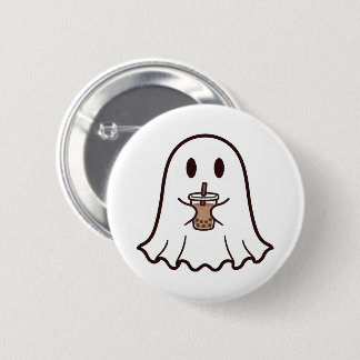 Macaron Rond 5 Cm Joli fantôme d'Halloween avec Boba