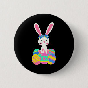 Macaron Rond 5 Cm Joli lapin de Pâques