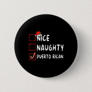 Macaron Rond 5 Cm Joli méchant Noël portoricain Porto Rico Lui
