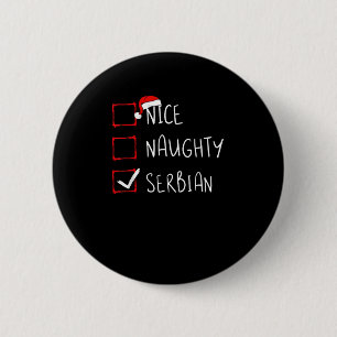Macaron Rond 5 Cm Joli Méchant Patrimoine de Noël Serbe  