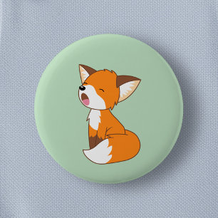 Macaron Rond 5 Cm Joli Petit Fox Sleepy