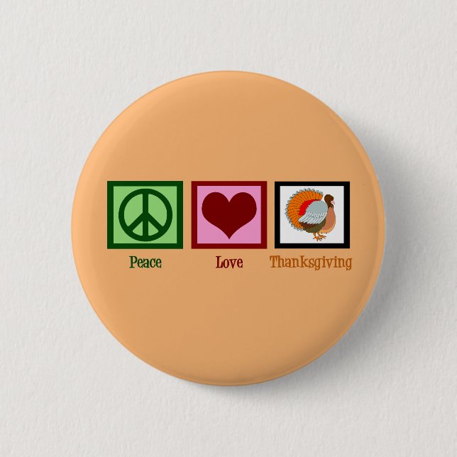 Macaron Rond 5 Cm Joli Thanksgiving Orange (Devant)