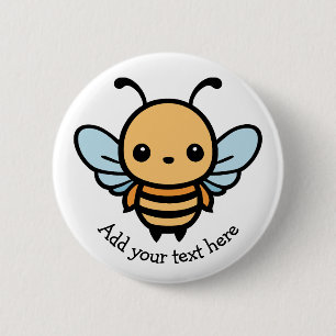 Macaron Rond 5 Cm Jolie abeille à dessin animé