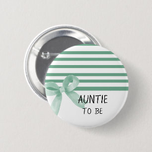 Macaron Rond 5 Cm Jolie Arc Mint en Aquarelle pour Baby Shower Tante
