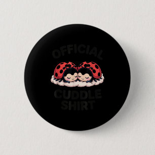 Macaron Rond 5 Cm Jolie coccinelle d'amour câlin 