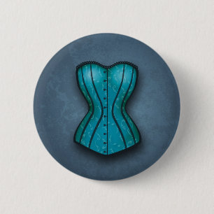 Macaron Rond 5 Cm Jolie Corse Bleue