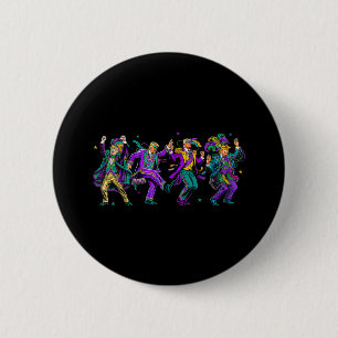 Macaron Rond 5 Cm Jolie danse de Trump Jour de Mardi Gras Drôle de T