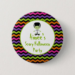 Macaron Rond 5 Cm Jolie fête d'Halloween Monster Girl Halloween