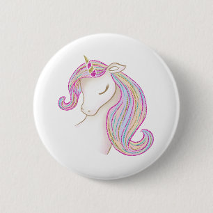 Macaron Rond 5 Cm Jolie licorne