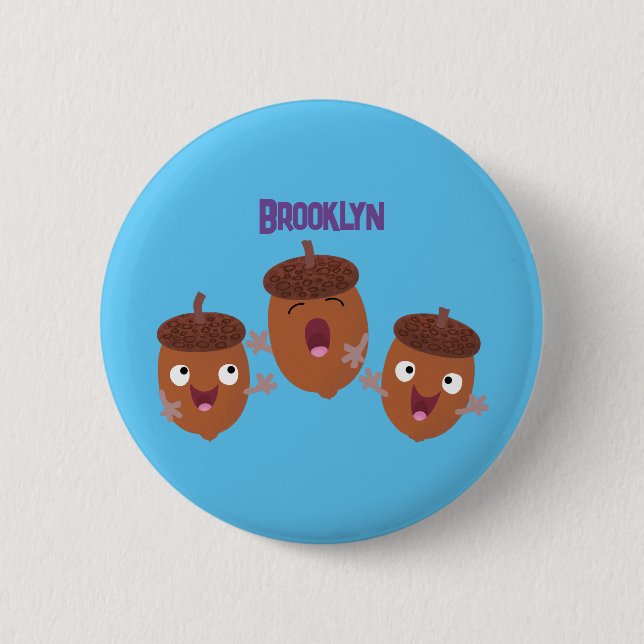 Macaron Rond 5 Cm Jolies chansons chantent des chansons pour les enf (Devant)