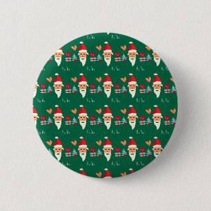 Macaron Rond 5 Cm Jolly Père Noël Christmas Design