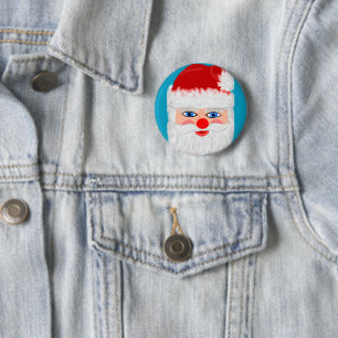 Macaron Rond 5 Cm Jolly Santa Claus