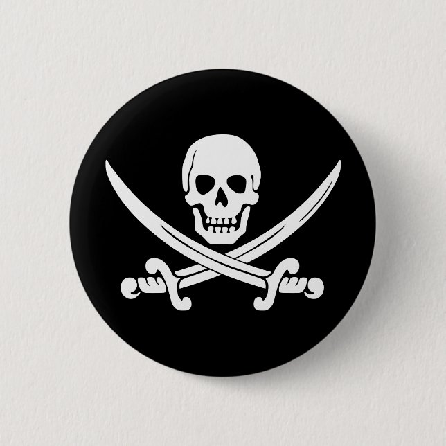 Macaron Rond 5 Cm Jollys rogers pirate (Devant)
