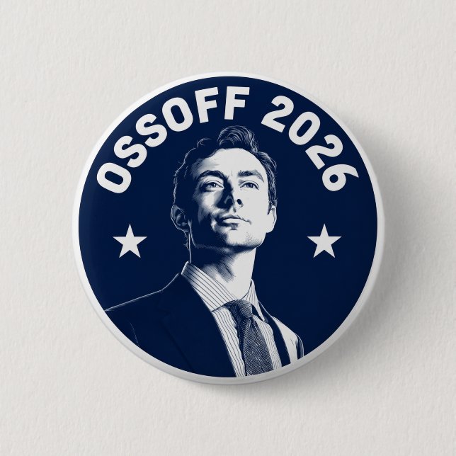 Macaron Rond 5 Cm Jon Ossoff 2026 (Devant)