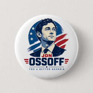 Macaron Rond 5 Cm Jon Ossoff pour une Géorgie meilleure