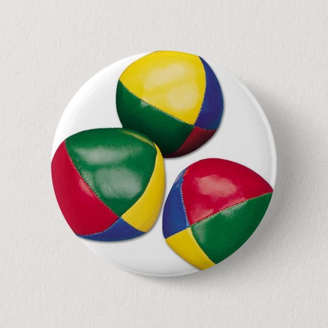 Macaron Rond 5 Cm jongler-haricot-boules (Devant)