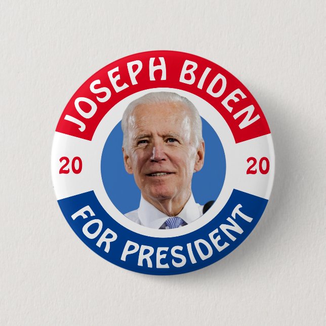Macaron Rond 5 Cm Joseph Biden au poste de président 2020 (Devant)