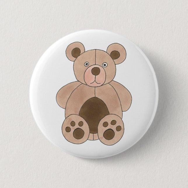 Macaron Rond 5 Cm Jouet à peluche Brown Ours en peluche Farci Faveur (Devant)