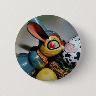 Macaron Rond 5 Cm Jouet lapin et oeuf de vache