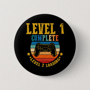 Macaron Rond 5 Cm Joueur Anniversaire Niveau 1 Niveau Complet Niveau