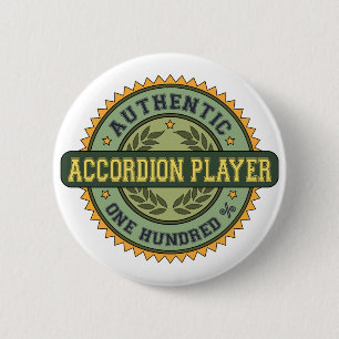 Macaron Rond 5 Cm Joueur authentique d'accordéon